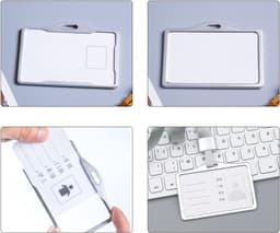 Duurzame Aluminium ID Kaarthouder met Neopreen Halsband en Sleutelhanger - 2 Stuks voor Werk en School, Ideaal voor Identificatie en Toegangspassen — thumbnail 4