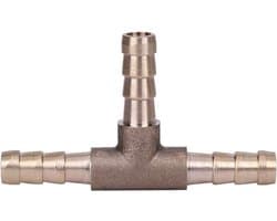 Drieweg Koppelstuk van Messing voor Vacuümslangen - Geschikt voor Lucht, Olie en Gasleidingen (6mm)