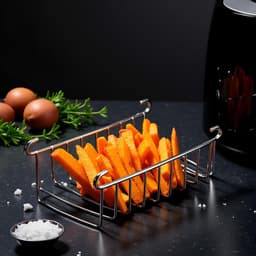 Toastrek - Broodrek - Zilver - Accessoire voor airfryer Broodrek - Toastrek - Toastgrillrek - Multifunctioneel broodrek - Uitlekrek voor airfryer - Geschikt voor het roosteren van brood en spiesjes — thumbnail 3