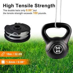 6 stuks nylon spoelen – Voor LIDL Parkside PRT 550 A1/A3, PRTA 20-Li, 10m Ø1,6mm — thumbnail 2