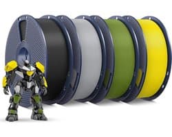 PETG Filament 1.75mm - 3D Print Draad - Robuuste 3D Prints - Uitstekende Laaghechting - 4 kg 4 Kleuren