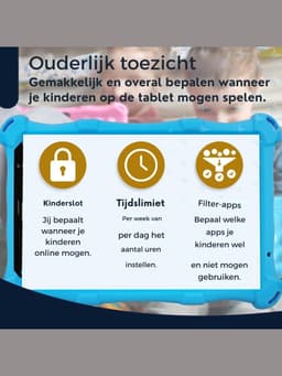 REN® Kindertablet Deplay - Kinder Tablet Deplay - Kindertablet Deplay Pro - Blauw - 23cm x 13cm x 1cm — thumbnail 5