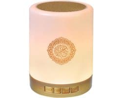 Draagbare Quran Luidspreker - Bedlamp met Audio - Islamitisch Luisteren - Afstandsbediening Bediening - 94 x 122 mm - Goud