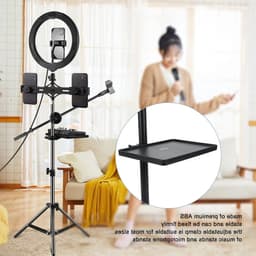 Multifunctionele Geluidskaart Stand Rack Tray met Microfoonhouder en Lade, Desk Model 6.50x8.66in voor Live-uitzendingen en Podiumgebruik — thumbnail 3