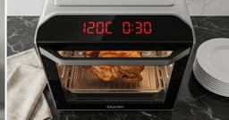 Multifunctionele Stoombakoven 24L – 9-in-1 Compacte Oven met Stoomfunctie, Hetelucht, Grill, Drogen & Fermenteren, LED Touch Display, RVS Zwart – Energieklasse A+ – Urbanhome — thumbnail 3