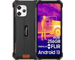 Blackview BV8900 - Robuuste Smartphone - 16GB RAM - 256GB - Warmtebeeldcamera - 6.5 inch - 10000mAh - IP68 Waterdicht - Outdoor Mobiele Telefoon - NFC - GPS - Oranje