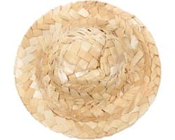 Mini Strohoed voor DIY Projecten - Zomer Strandhoed voor Kunst en Decoratie - Perfect voor Hawaiian Feestjes en Creatieve Activiteiten, 10cm