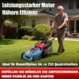 OUTIGO Accu Grasmaaier 21 V, maaibreedte 33 cm, tot 250 m², opvangbak 32 l, maaihoogte 25-65 mm, mulchfunctie, incl. 5,0 Ah accu — thumbnail 4