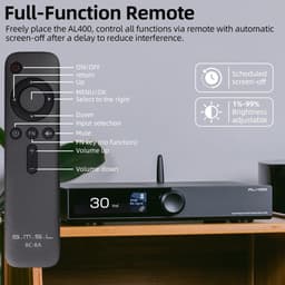 Hi-Fi Versterker - Decoder Preamplifier - Muziek Streamen - MQA-CD Decodering - 85W x 2 - Zilver — thumbnail 2