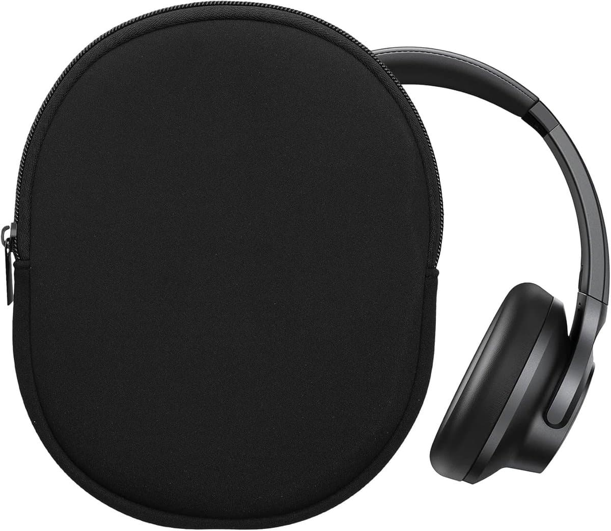Beschermhoes Koptelefoon - Hoes voor Headset - Veilig Transport - Gemaakt van Neopreen - 24 x 19 cm - Zwart — afbeelding 1