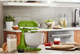 Keramische Mengkom - Mixer Kom - Bakken en Mixen - Titanium Versterkt Keramiek - 4.8 Liter - Geribbeld Wit — thumbnail 5
