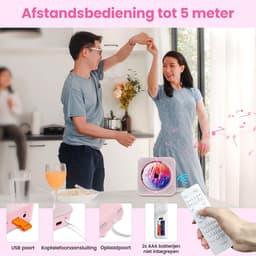 Discman - Walkman - Draagbare CD Speler met Bluetooth - Ingebouwde Speaker - Inclusief Afstandsbediening - Radio - Timer - Roze — thumbnail 3