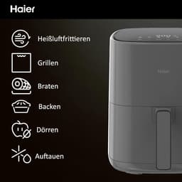 Heteluchtfriteuse - Airfryer Frituurpan - Gezond Koken - 6 Kookfuncties - 5 Liter Inhoud - Grijs — thumbnail 3