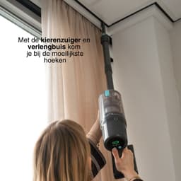 Achaté Steelstofzuiger V2 Draadloos – 300W Krachtige Stofzuiger Zonder Zak – Handstofzuiger & Kruimeldief – HEPA Filter – 4 Opzetstukken – LED Verlichting – Wandmontage – 50 min Accu — thumbnail 5