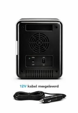 Reiskoelkast - Campingkoelkast - 4L - Zwart - Compact - Bar koelkastje — thumbnail 2