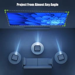 Byintek - X25 - Beamer - Projector Beamer - Mini Meamer - 1920x1080dpi - Automatische focus - met WiFi - 900 ANSI lumens - 101W - Zwart — thumbnail 4