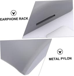 Hoofdtelefoonhouder - Koptelefoonhanger Headsetstandaard - Hoofdtelefoon Opbergen - Verstelbare Siliconen Pad - 8 x 6 x 2 cm - Grijs — thumbnail 4