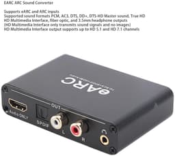 Audio Extractor - Geluid Adapter - Geluid Verbeteren - Meerdere Uitgangen - 24bit 192KHz - Aluminiumkleur — thumbnail 3