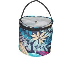 Grote capaciteit draagtas met elastische en mesh vakken, waterdicht en ideaal voor naaigerei, garenballen en haaknaalden