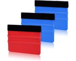 Set van 3 Squeegees voor Vinyl Toepassingen - Duurzame Plastic en Vilt Scrapers voor Auto Wrapping, Creatief Werk en Belettering