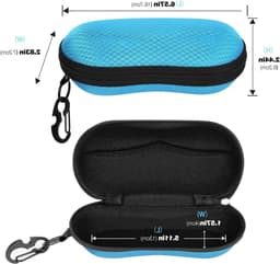 EVA Semi Hard Shell Zonnebril Etui voor Unisex, Ideaal voor Opberging van Zonnebrillen en Brillen met Haak — thumbnail 4