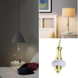 Dailygoody - Plafond Licht Ventilator - Trekkoord Gewicht - Goud - Kralen Ketting - 2 Stuks Licht Treksnoer - Geschikt voor Ventilatoren - 1 Meter — thumbnail 4