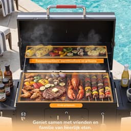 Damenzo - Barbecue - Barbecue houtskool - Grill - Grill apparaat - Bbq - Bbq houtskool - 71x42.5 cm - Zwart — thumbnail 4