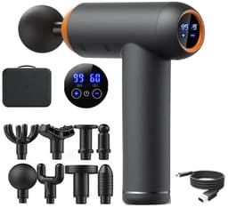 Cherrys Finds - Massage Apparaat - Massage Gun - Massage Pistool - Massage - Massage Gun Professioneel - Met 10 Opzetstukken - Voor Spieren En Gewrichten - Zwart — thumbnail 1