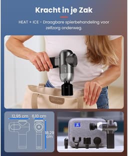 C2 Massagepistool Deep Tissue – Spiermassager met 5 Snelheden & 5 Massagekoppen – Percussie Massage Gun voor Spierherstel, Pijnverlichting & Stijfheid – Handmassageapparaat voor Thuis, Sportschool & Kantoor – Zwart — thumbnail 2