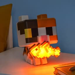 Minecraft, Cat GloBuddies Lamp – 15 cm LED Nachtlamp met Vis, Tikbediening, Werkt op Batterijen, Officieel gelicentieerd - Paladone — thumbnail 2