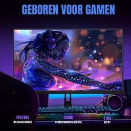 YOR® Gaming Monitor 240hz - Gaming Monitor - Zwart - ‎‎70cm x 45cm x 70cm — thumbnail 4