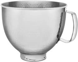 Mixer Kom - Keukenmachine Kom - Bakken en Koken - Gehamerd Staal Design - 4.8 Liter - Zilver