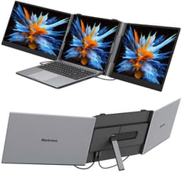 Blackview DCM6 Portable Monitor - 14" IPS 1080P FHD Dubbel Scherm - Laptopscherm: 13-17.3" - HDMI & USB-C - Grijs — thumbnail 1