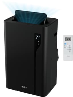MOA Mobiele Airco - 12.000 BTU - 3-in-1 - Met Afstandbediening - Tot 35m² - Airconditioner met Ontvochtigingsfunctie - Raamafdichtingskit - Zwart — thumbnail 1