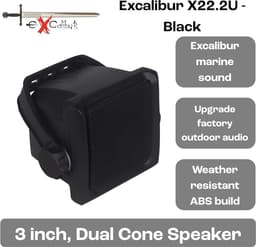 Excalibur X22.2U - Opbouw autospeakers - 60W - Set of 2 - Zwart — thumbnail 4