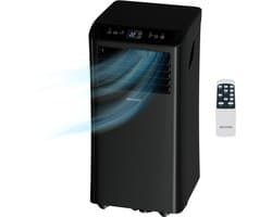 Auronic Mobiele Airco - 10.000 BTU - 4-in-1 - Airconditioning met 2 Raamafdichtingskits - Ventilator - Ontvochtiger - Tot 25m² - Zwart