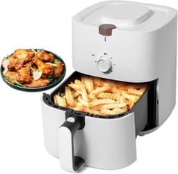 REN® Airfryer xl - Airfryer xxl - Heteluchtfriteuse - Frituur, grill, bak en braad - Wit - 37cm x 30cm x 36cm — thumbnail 2