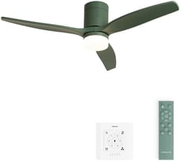 CREATE - Stille 40W plafondventilator met technische ABS bladen in verschillende maten - S - Met licht - Controller voor wandmontage - WIND CALM — thumbnail 1