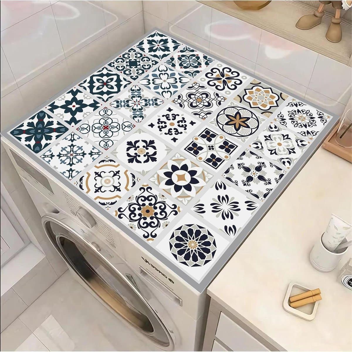 Wasmachine Droger Top Protector - Beschermhoes Apparaten - Apparaten Beschermen - Snel Absorberend Droog - 50 x 50 cm — afbeelding 1