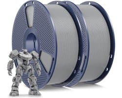 PETG Filament Set - 3D Printer Draad - 3D Printen - Verbeterde Taaiheid - 2 kg - Grijs