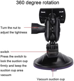 SPHProducts - Camera Zuignapbevestiging - Dashcam Zuignapbevestiging - 360 Graden Verstelbaar - 65 Mm - Sterke Zuigkracht - Ondersteuning voor Rijreco — thumbnail 5