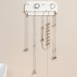 Sieradenhouder met 48 Gaten voor Oorbellen, Ringen en Armbanden - Muurbevestiging en Herbruikbaar Systeem voor Organisatie van Sieraden — thumbnail 5