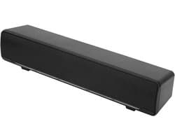 Draagbare Soundbar, Stereo Soundbar met USB-kabel Muziekspeler, Bass Surround Geluidsbox met 3.5mm Audio Plug voor PC, Mobiele Telefoons, Desktop, Laptop, TV, Tablet MP3, MP4 (Zwart)