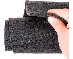 Anti-vibratie mat - Rubberen mat vloerbescherming - Apparaten dempen - Gemaakt in Duitsland - 180 x 80 cm - Zwart