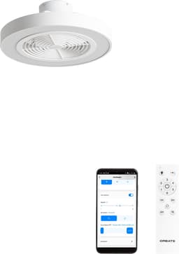 CREATE - Stille plafondventilator 40W Ø50 cm met verborgen bladen en LED-verlichting - S - Met licht - WIFI - WIND CLEAR EASY — thumbnail 1