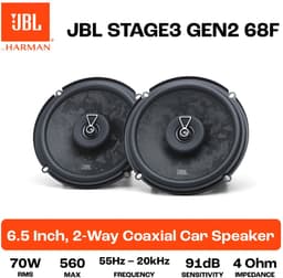 JBL Stage3 68F Autospeakers – 6,5 inch Coaxiaal – 70W RMS – 560W Piekvermogen – 4 Ohm — thumbnail 5