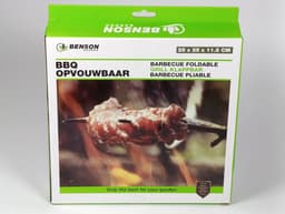 Opvouwbare barbecue 25 x 25 x 11,5 cm - Houtskoolbarbecue - BBQ met ventilatiegaten - 25 x 25 x11,5 cm - Lichtgewicht constructie van staal - Ideaal voor Tuin , Park of Vakantie — thumbnail 2