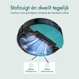 Bloomfold Robotstofzuiger met Dweilfunctie & Leegstation - 19.000Pa Zuigkracht – LiDAR Navigatie - 180 minuten - Slimme AI Robot Stofzuiger - Geschikt voor Huisdierhaar — thumbnail 11