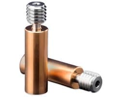 Bi-Metal Heatbreak - 3D Printer Onderdeel - 3D Printen Verbeteren - Titanium Koper Legering - 2 Stuks - Zilver