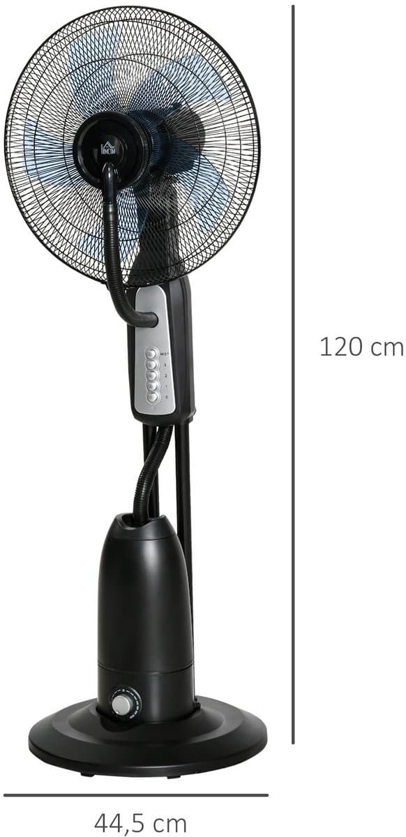 Wentinkmo Homcom - Vernevelingsventilator - 90 W stil oscillerend 3 snelheden. — afbeelding 1